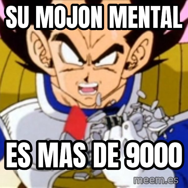 Over 9000 meme: Su mojon mental / Es mas de 9000