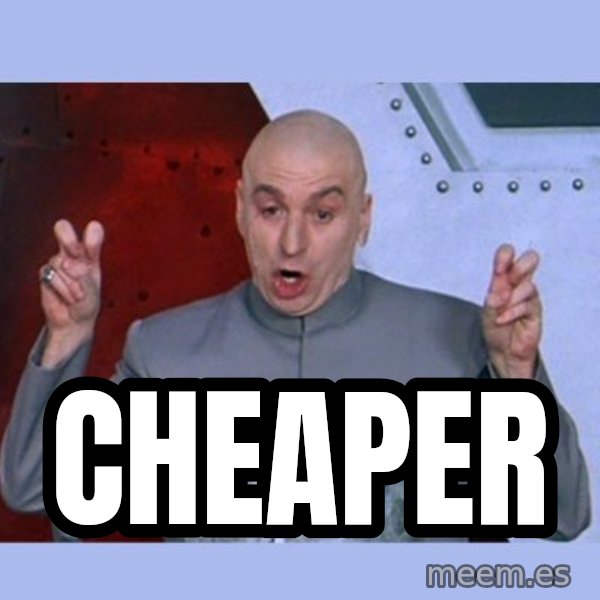 Dr Evil meme meme: Cheaper