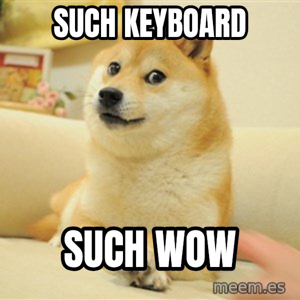 so doge meme: such keyboard / such wow