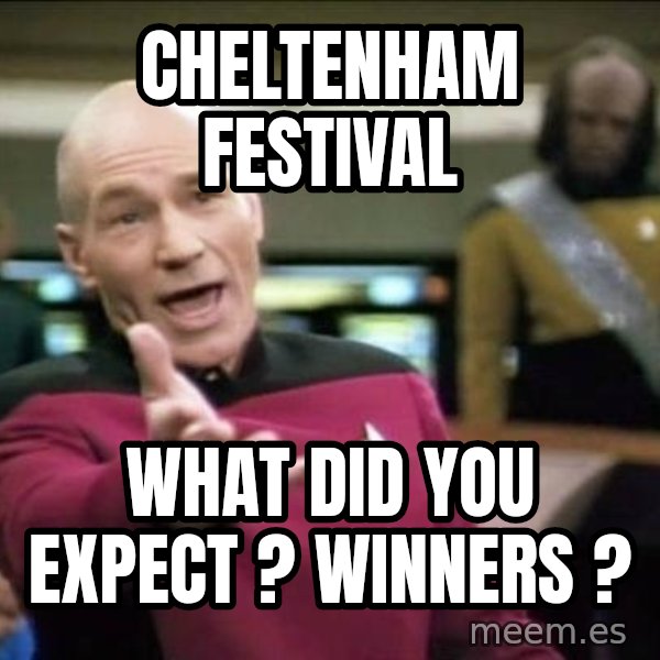 Why the fuck meme: Cheltenham Festival / what did you expect ? winners ?