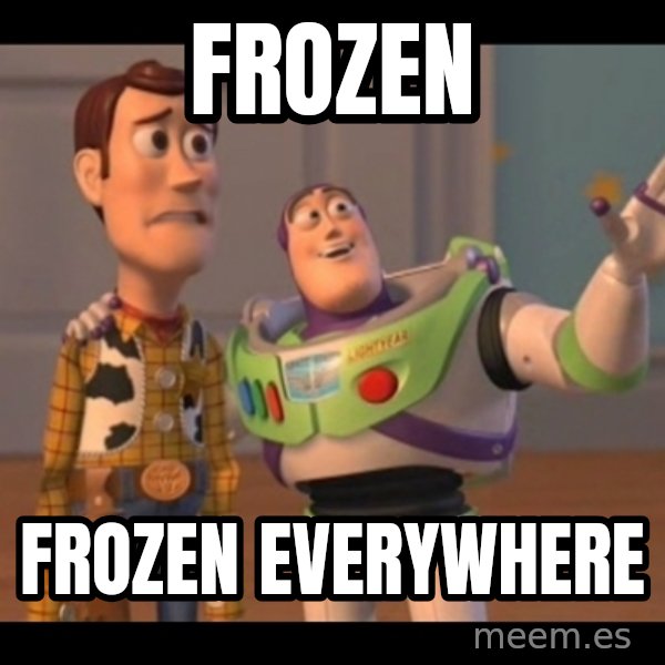 X, X Everywhere  meme: Frozen / frozen everywhere