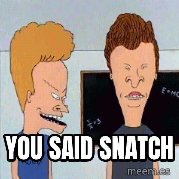 Beavis and butthead meme: You said Snatch