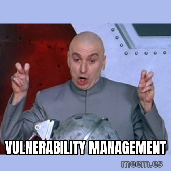 Dr Evil meme meme: Vulnerability Management