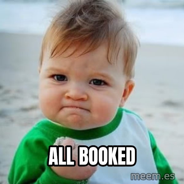 fist pump baby meme: all booked