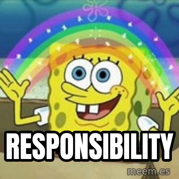 Spongebob meme: responsibility