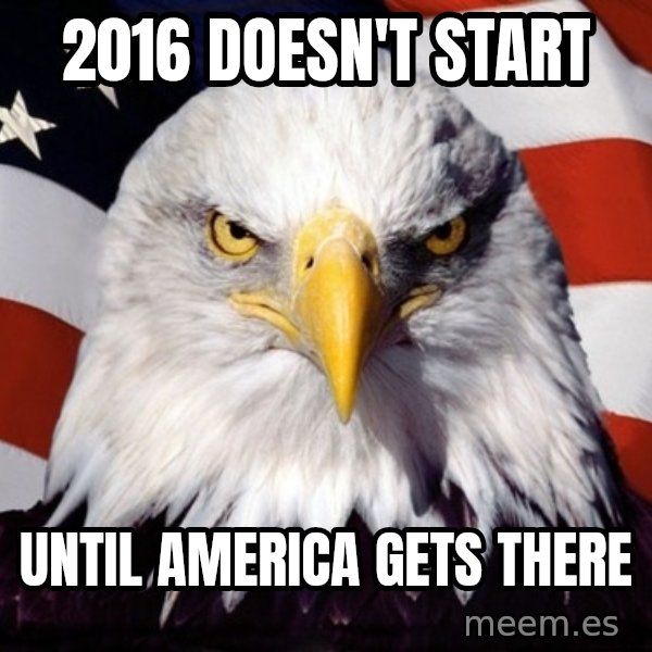 American Pride Eagle meme: 2016 doesn't start / Until America gets there