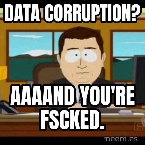 south park aand it's gone meme: DATA CORRUPTION? / aaaand you're fscked.