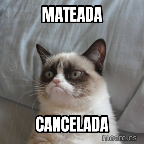 Grumpy Cat  meme: Mateada / cancelada