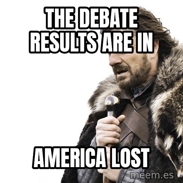 Winter is Coming meme: The debate results are in / America lost