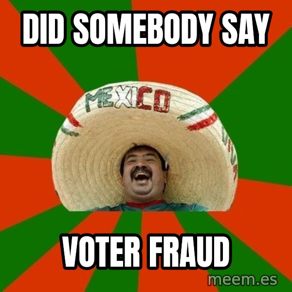 Successful Mexican meme: Did somebody say / voter fraud