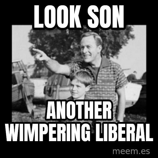 look son a faggot meme: look son / another wimpering liberal