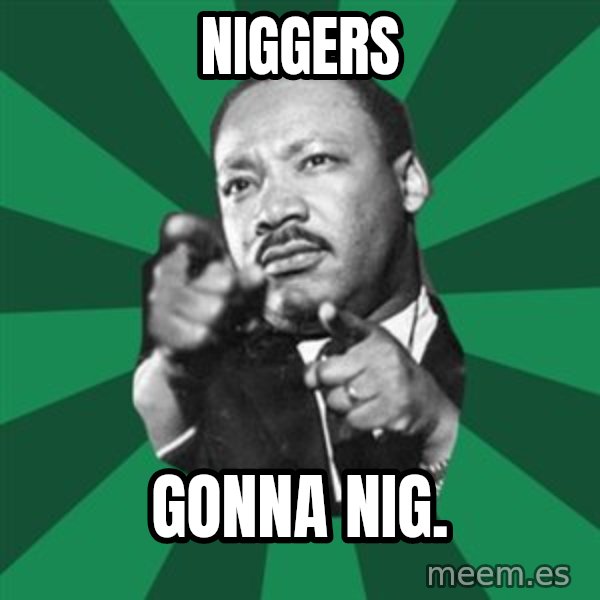 Martin Luther King jr.  meme: Niggers / Gonna Nig.