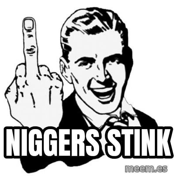 Lol Fuck You meme: niggers stink