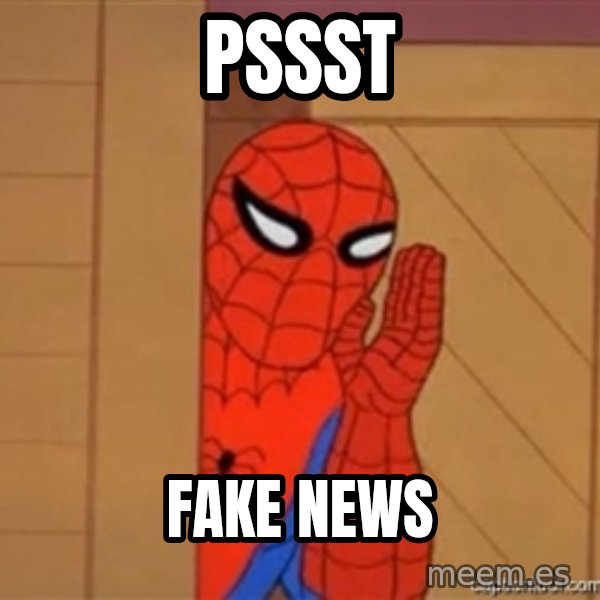 Psst spiderman meme: PSSST / Fake News