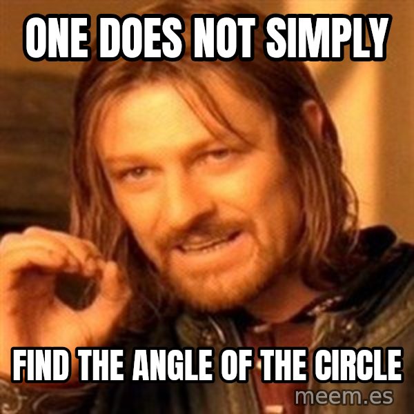 One Does Not Simply meme: One Does Not Simply / Find the angle of the circle