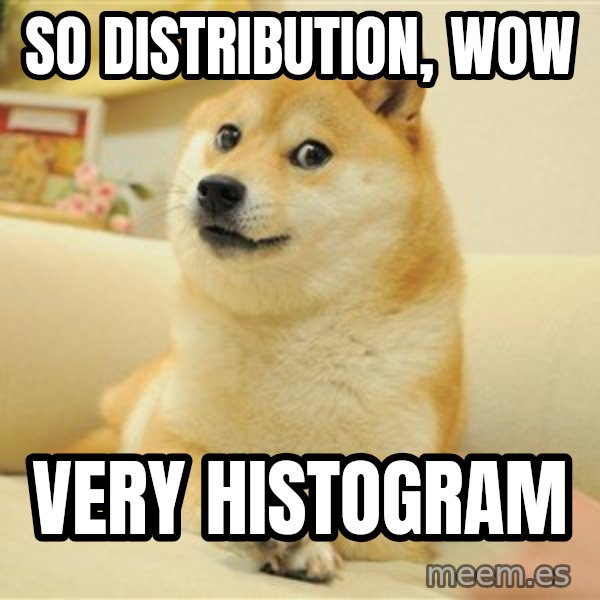 so doge meme: SO DISTRIBUTION, WOW / VERY HISTOGRAM
