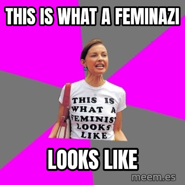 Feminist Cunt meme: This is what a feminazi / looks like