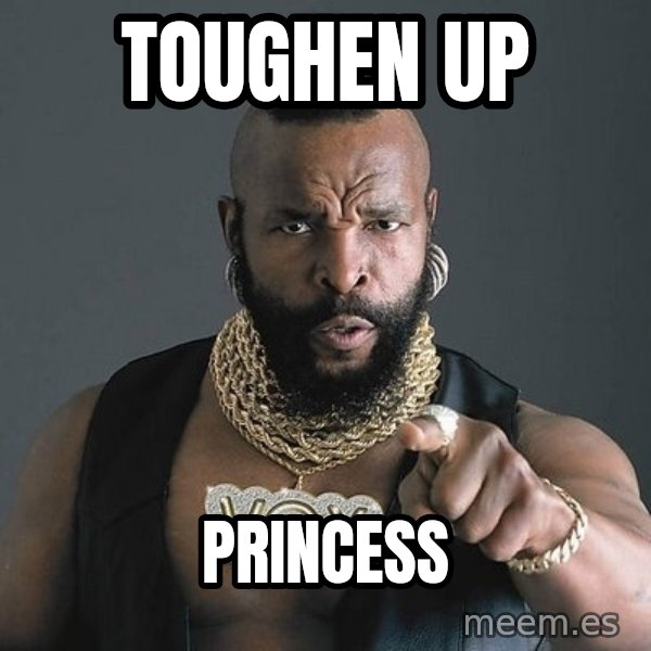 Mr T meme: Toughen up / Princess