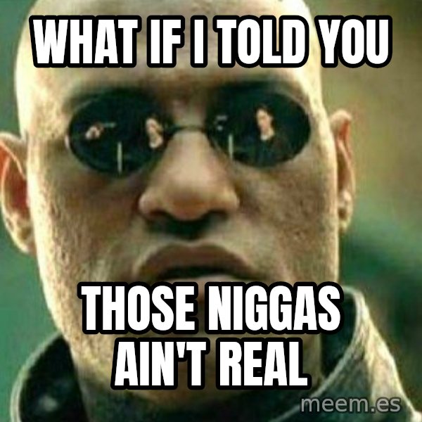 What If I Told You meme: What if I told you / Those niggas ain't real