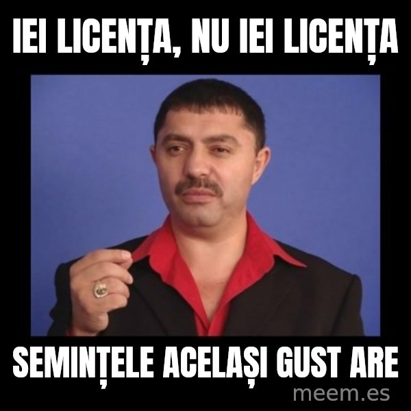 Manelistul Nicolae Guta meme: Iei licența, nu iei licența / Semințele același gust are