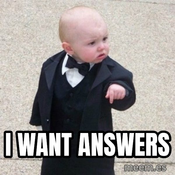 Mafia Baby meme: i want answers