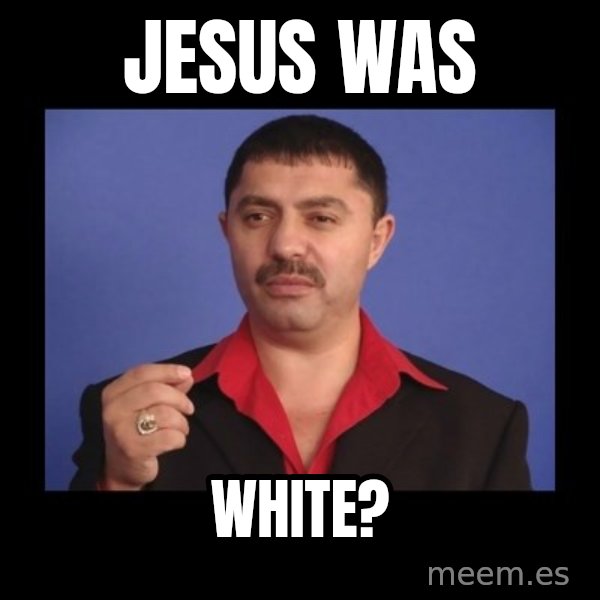 Manelistul Nicolae Guta meme: Jesus was / white?