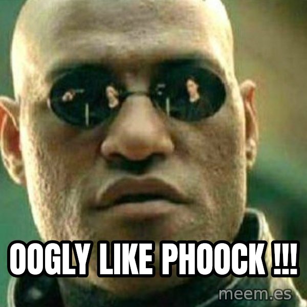 What If I Told You meme: oogly like phoock !!!