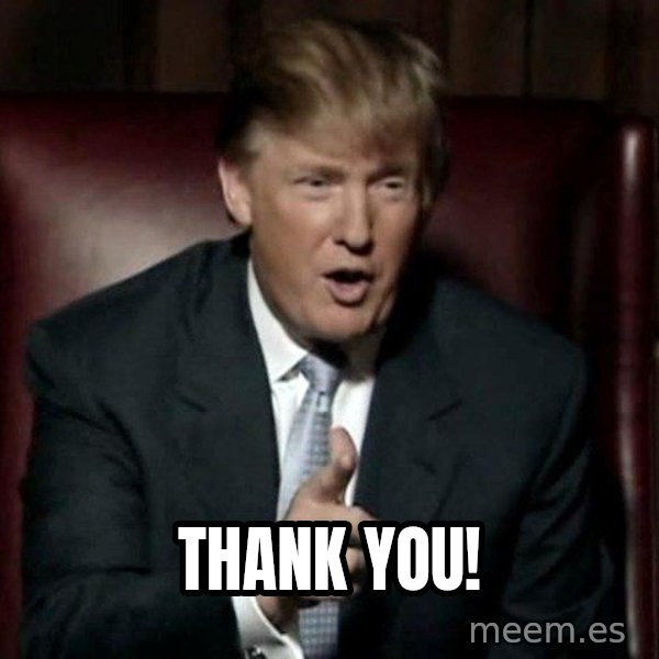 Donald Trump meme: Thank you!