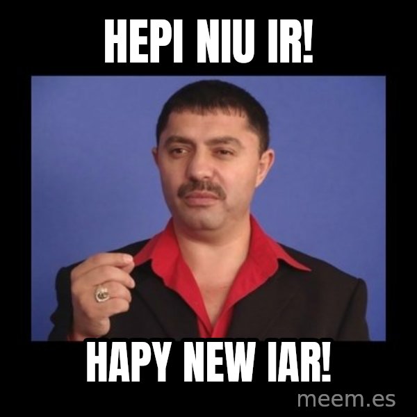 Manelistul Nicolae Guta meme: Hepi niu ir! / Hapy new iar!