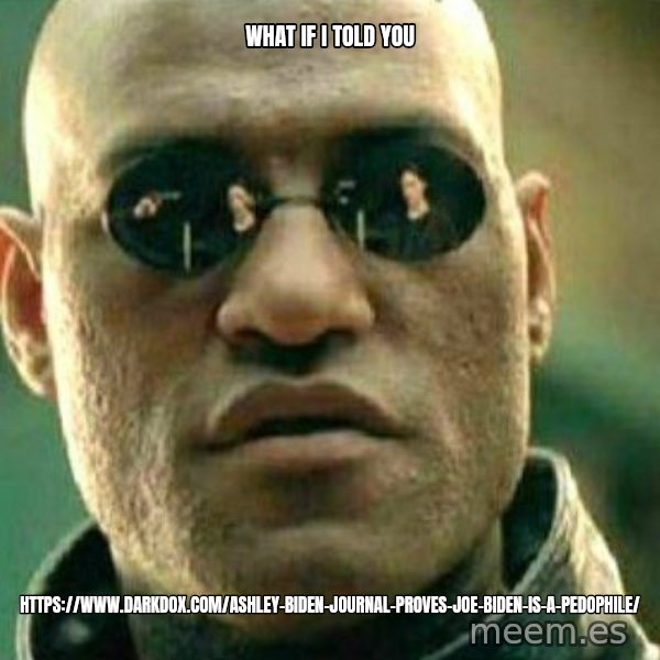 What If I Told You meme: what if i told you / https://www.darkdox.com/ashley-biden-journal-proves-joe-biden-is-a-pedophile/