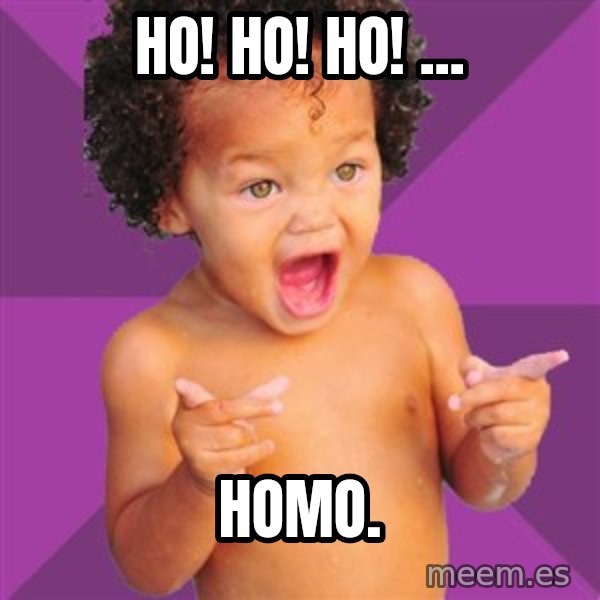 Baby $wag meme: Ho! Ho! Ho! ... / Homo.