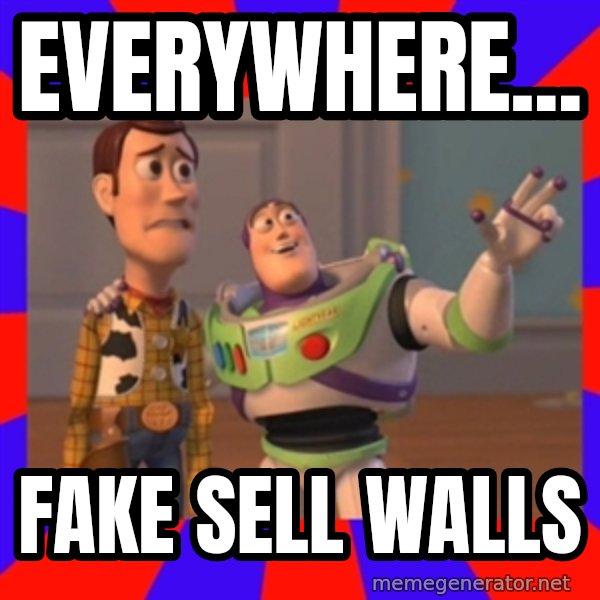X, X Everywhere  meme: EVERYWHERE... / FAKE SELL WALLS