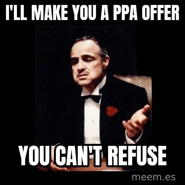 The Godfather meme: I'll make you a PPA offer / you can't refuse