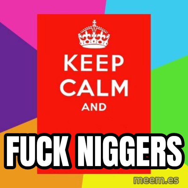 Keep calm and meme: Fuck niggers