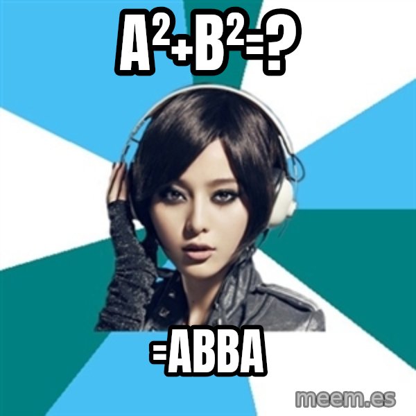 Crafty Interpreter meme: A²+B²=? / =ABBA
