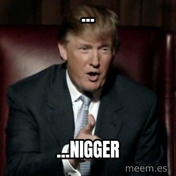 Donald Trump meme: ... / ...nigger