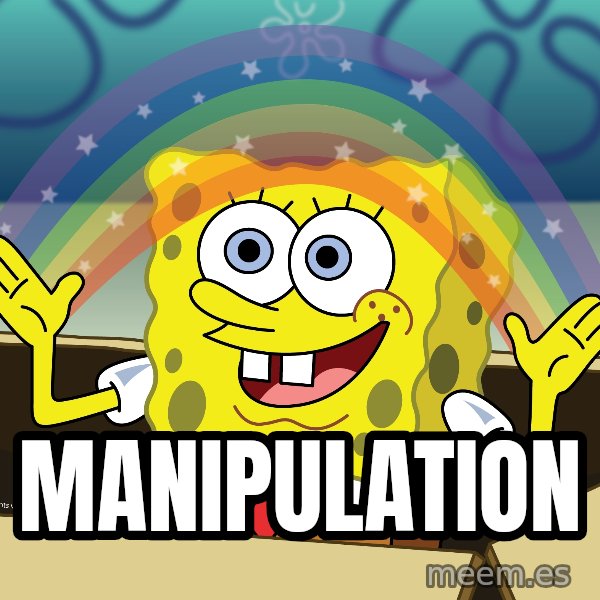 spongebob rainbow meme: MANIPULATION