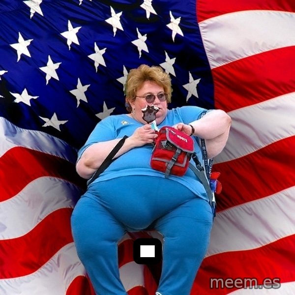 Obese American meme: .