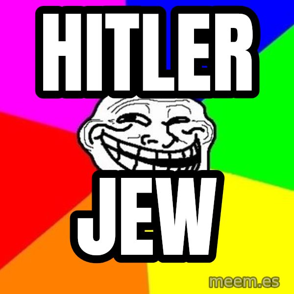 Trollface meme: hitler / JEW