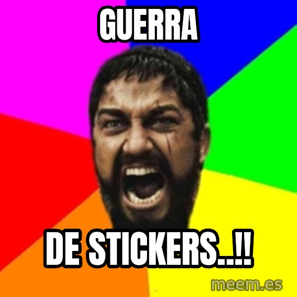 sparta meme: GUERRA / DE STICKERS..!!