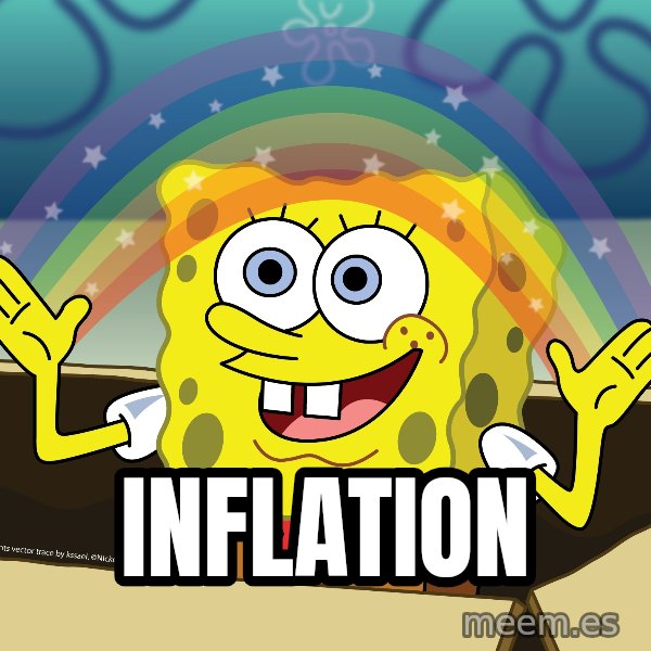 spongebob rainbow meme: inflation