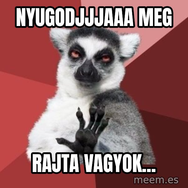 mindenki nyugodjon le a picsába meme: Nyugodjjjaaa meg / rajta vagyok...