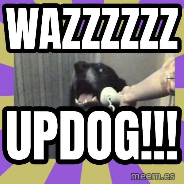 Yes, this is dog! meme: WAZZZZZZ / UPDOG!!!