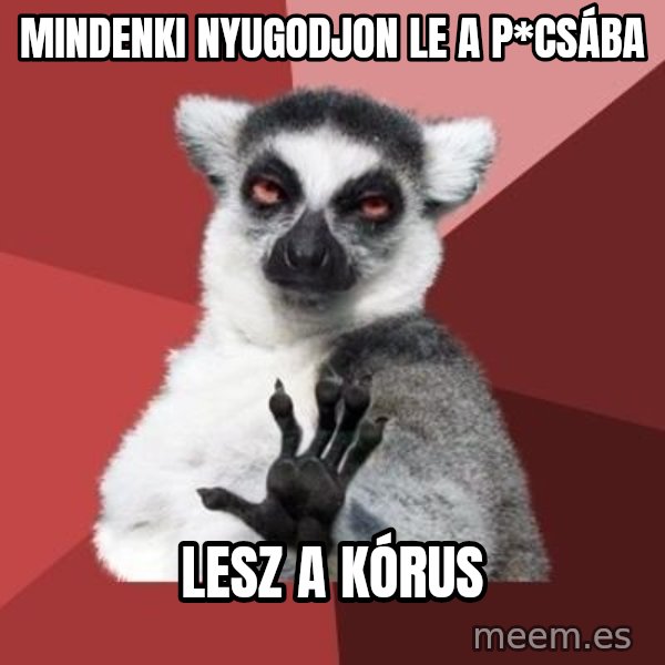 mindenki nyugodjon le a picsába meme: Mindenki nyugodjon le a p*csába / Lesz a kórus