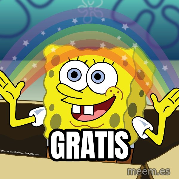 spongebob rainbow meme: gratis
