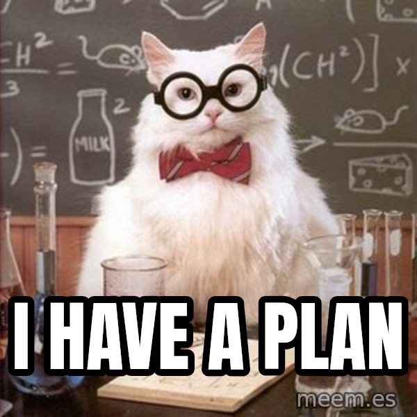 Chemistry Cat meme: I have a plan