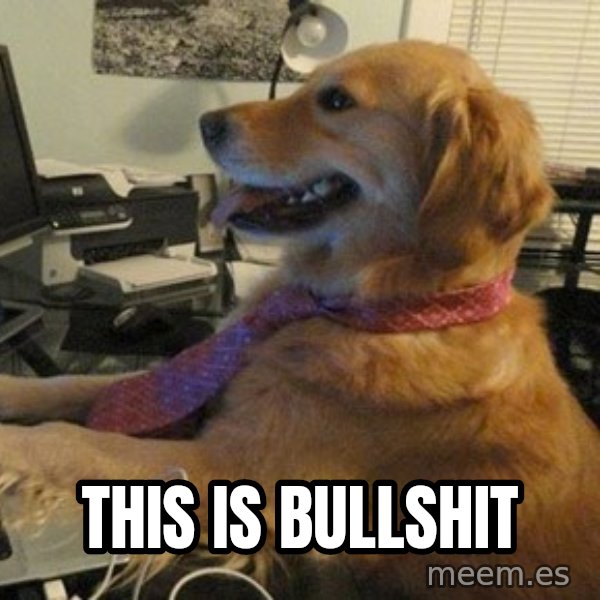 I have no idea what I'm doing - Dog with Tie meme: This is Bullshit