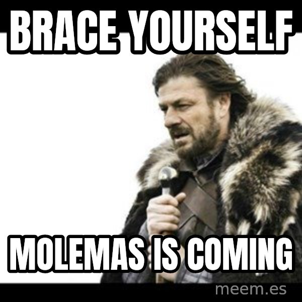 Winter is Coming meme: brace yourself / molemas is coming