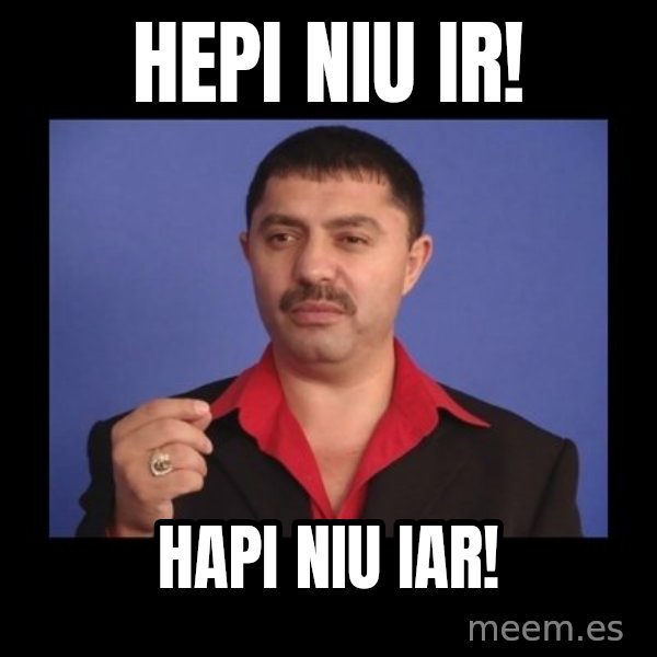 Manelistul Nicolae Guta meme: HEPI NIU IR! / HAPI NIU IAR!