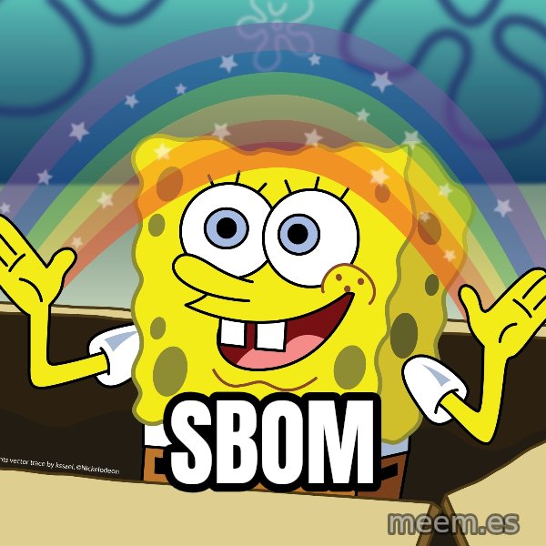 spongebob rainbow meme: SBOM